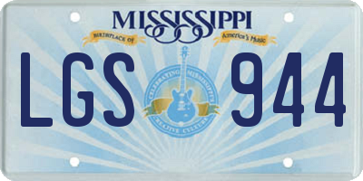MS license plate LGS944