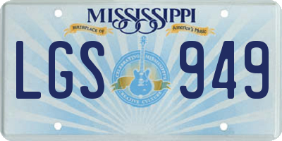 MS license plate LGS949