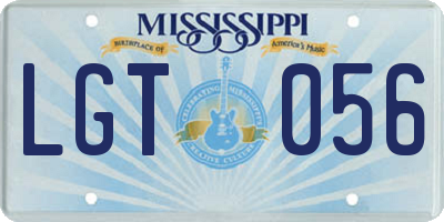 MS license plate LGT056