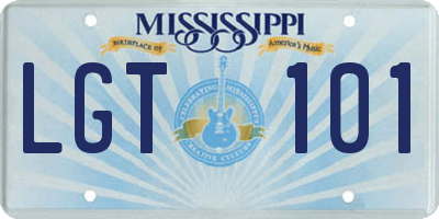 MS license plate LGT101