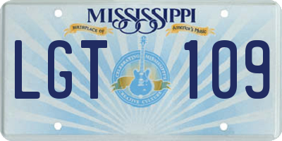 MS license plate LGT109