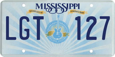 MS license plate LGT127