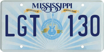 MS license plate LGT130