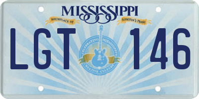 MS license plate LGT146