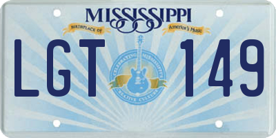 MS license plate LGT149