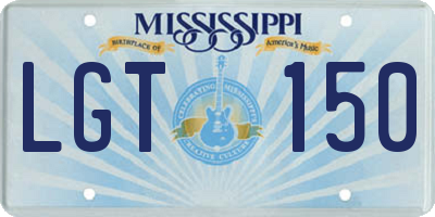 MS license plate LGT150