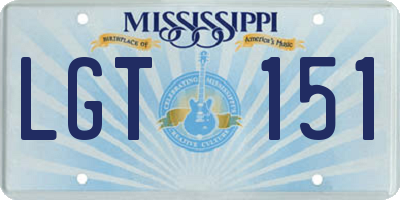 MS license plate LGT151