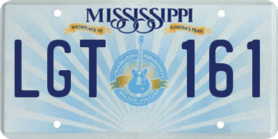 MS license plate LGT161