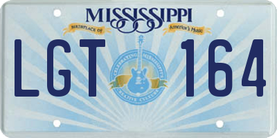 MS license plate LGT164