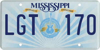 MS license plate LGT170