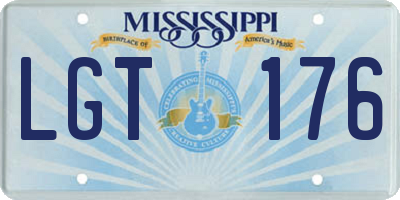 MS license plate LGT176