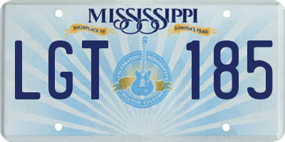 MS license plate LGT185