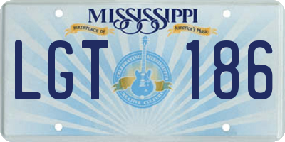 MS license plate LGT186
