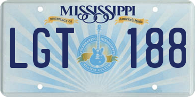 MS license plate LGT188