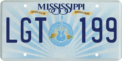 MS license plate LGT199