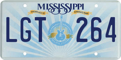 MS license plate LGT264