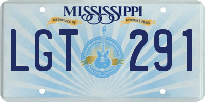 MS license plate LGT291