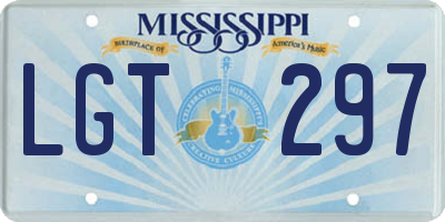 MS license plate LGT297