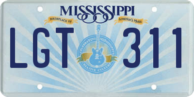 MS license plate LGT311