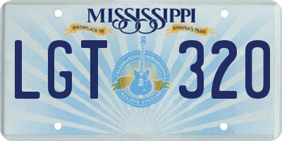 MS license plate LGT320