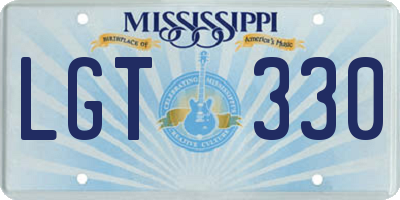 MS license plate LGT330