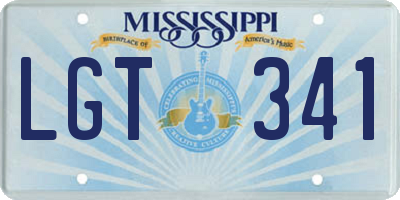 MS license plate LGT341