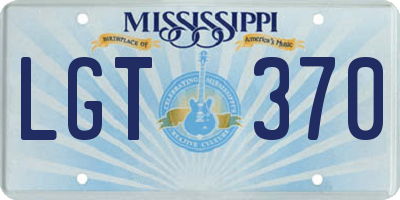 MS license plate LGT370