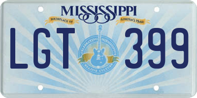 MS license plate LGT399