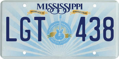 MS license plate LGT438