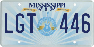 MS license plate LGT446
