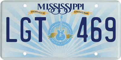 MS license plate LGT469