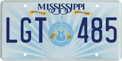 MS license plate LGT485