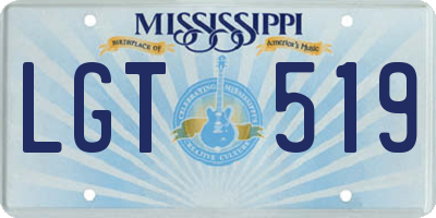 MS license plate LGT519