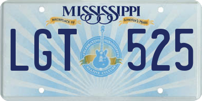 MS license plate LGT525