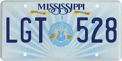 MS license plate LGT528