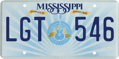 MS license plate LGT546