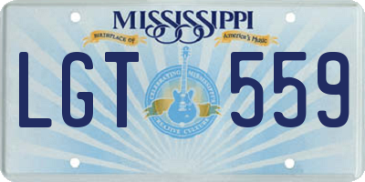 MS license plate LGT559