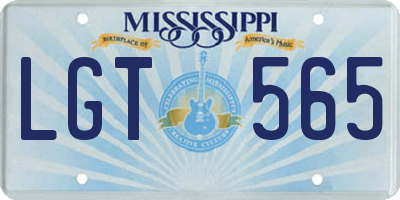 MS license plate LGT565