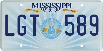 MS license plate LGT589