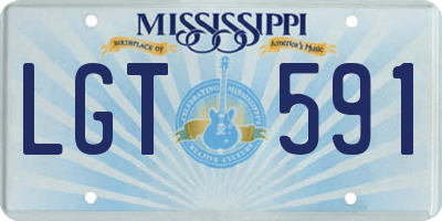 MS license plate LGT591