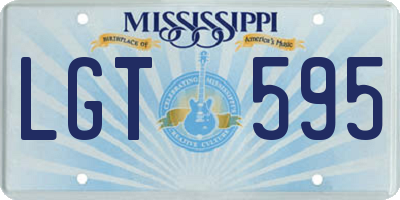 MS license plate LGT595
