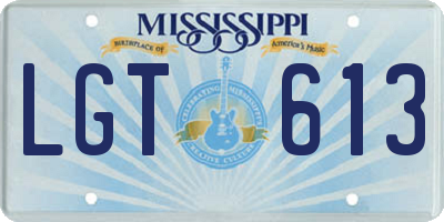 MS license plate LGT613