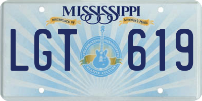 MS license plate LGT619