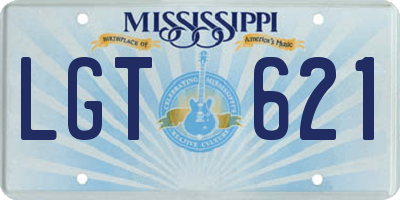 MS license plate LGT621