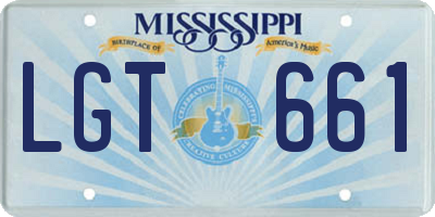 MS license plate LGT661