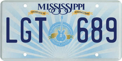 MS license plate LGT689