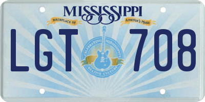 MS license plate LGT708