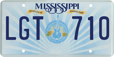 MS license plate LGT710