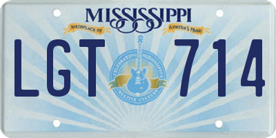 MS license plate LGT714