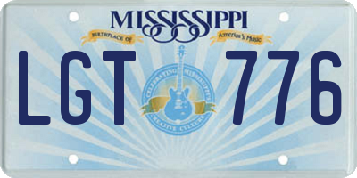 MS license plate LGT776